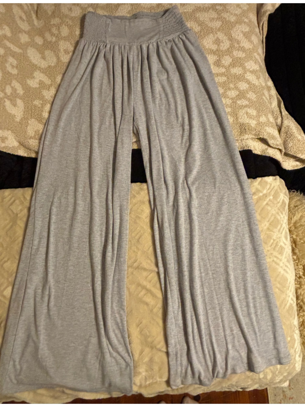 Zenana Outfitters Light Gray Wide Leg Lounge Pants